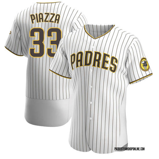 Men's Mike Piazza San Diego Padres Authentic Brown Road Jersey