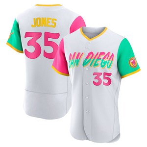 Women's Majestic San Diego Padres #35 Randy Jones Authentic White Home Cool  Base MLB Jersey