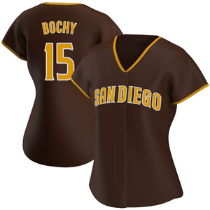 Men's Johnny Manziel San Diego Padres Replica White /Brown Home Jersey