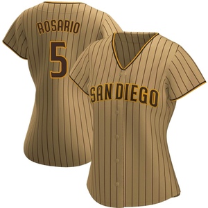 Men's Eguy Rosario San Diego Padres Replica White Home Cooperstown