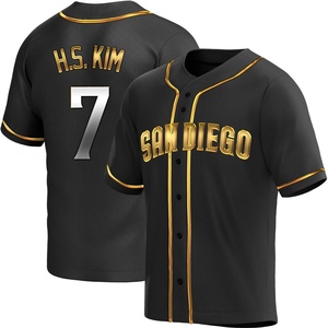 Women San Diego Padres Ha-Seong Kim #7 Tan Brown Replica Alternate