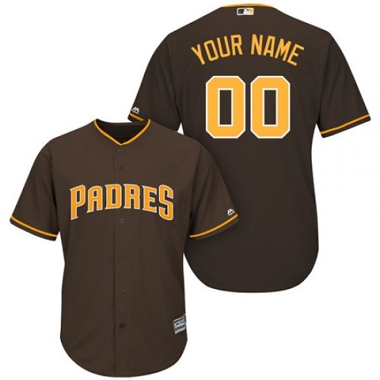 Men's Majestic Custom San Diego Padres Player Replica Brown ized ...